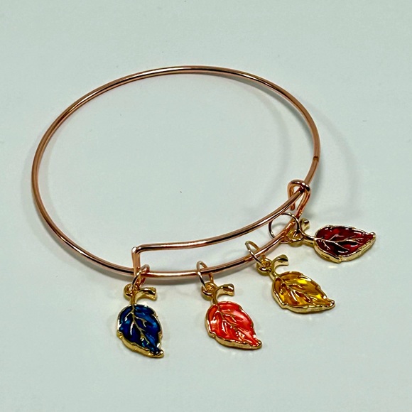Handmade Fall Bangle Charm Bracelet! - Picture 5 of 5